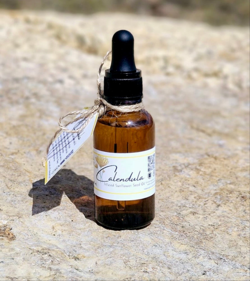 Organic Calendula-Infused Sunflower Seed Oil (Skin Healing & Repair)