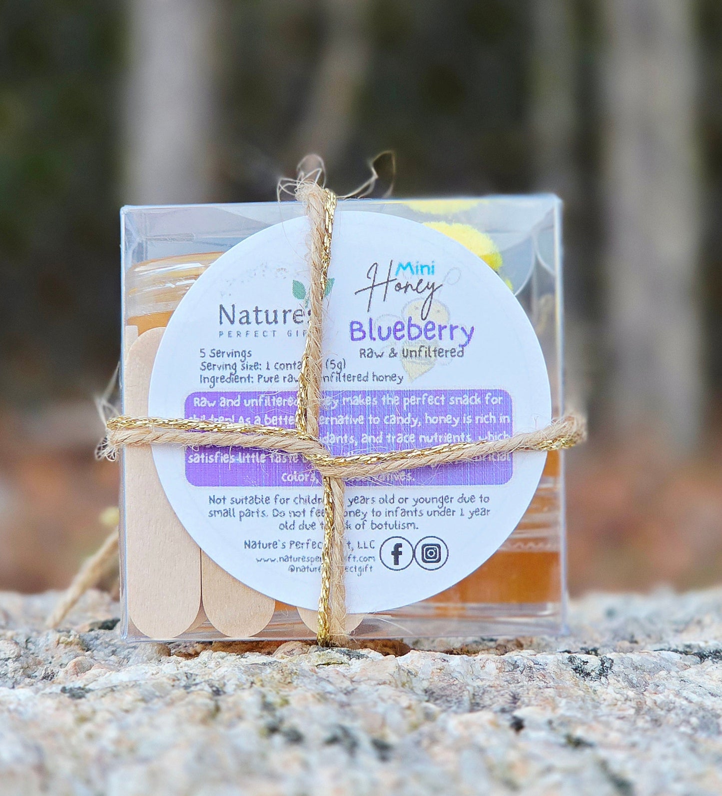 Blueberry Mini Honey Snacks (Raw & Unfiltered)